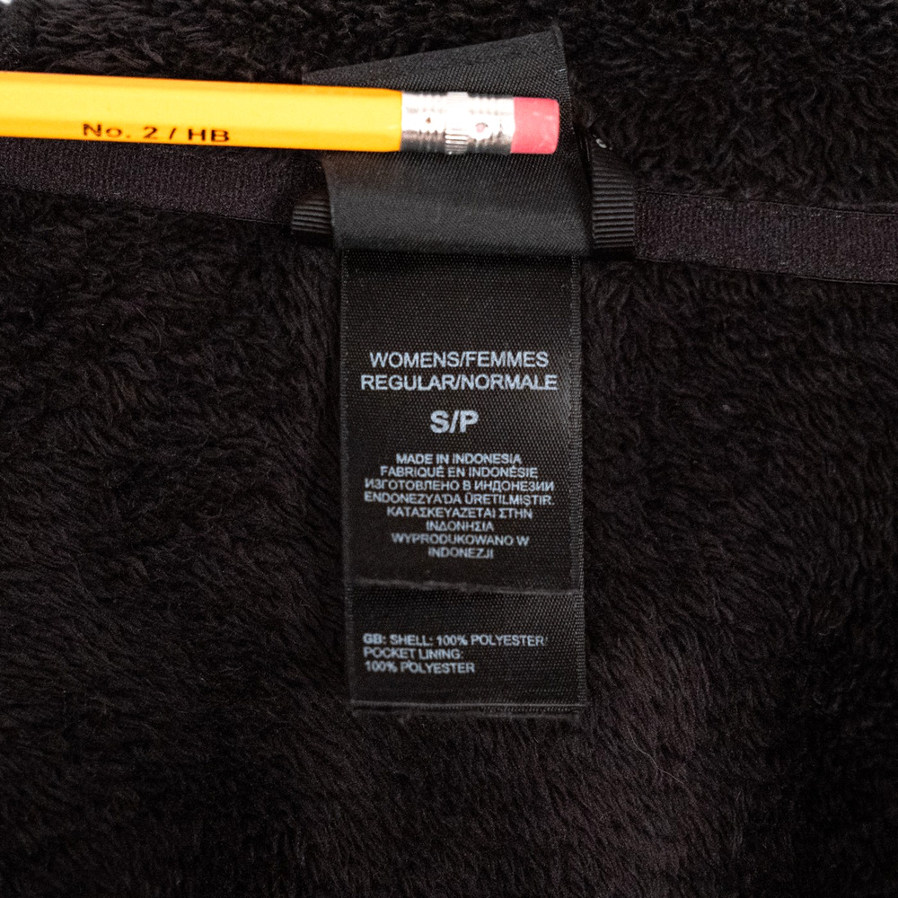 The North Face Women's Extra Soft High Pile Fleece Jacket SMALL Black Cozy Cabin - Picture 8 of 8